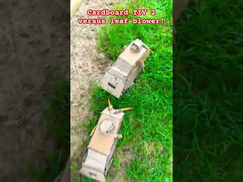 CARDBOARD TIV 2 TEST VERSUS LEAF BLOWER!!🌪️ #weather #storm #tornado #tiv