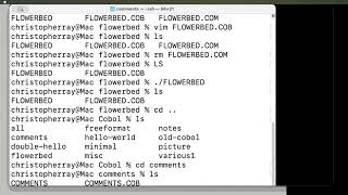 Learn Cobol -- Comments and Flowerbeds