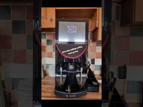 It's our rijo coffee machine our first day using it, and it is a lifesaver