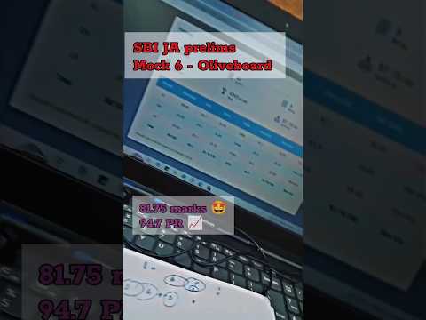 94.7 Percentile ๐คฉ | SBI clerk mock -6 oliveboard โจ #sbiclerkprelims #sbipo #bankexam #motivation