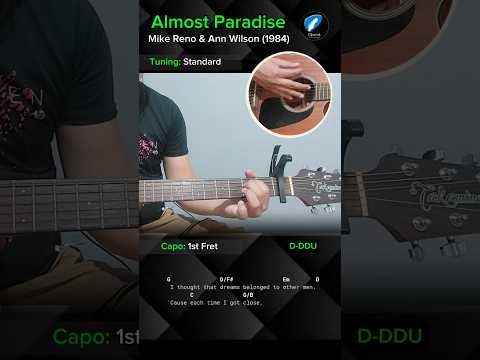 Almost Paradise - Mike Reno & Ann Wilson | Easy Guitar Tutorial with Chords and Lyrics
