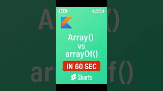 Kotlin Arrays: Create Array() vs arrayOf() in 60 Seconds 🚀