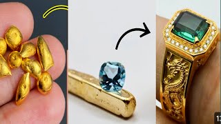 24k Gold Ring Making For Gents || How Gold Ring is making ||सोने की अंगूठी बनाने का तरीका वीडियो में
