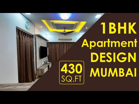 "1 BHK Apartment Design, Mumbai - 430 Sq.Ft" by CivilLane.com