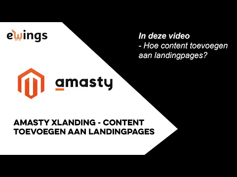 Magento 2 - Hoe voeg ik via Amasty Custom Landing Pages content toe aan mijn landingspagina's?