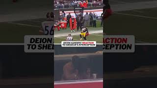 Deion's reaction after Shedeur's 2nd INT of the game #nfl #deionsanders #shedeursanders