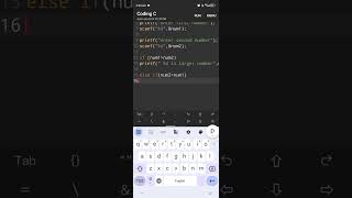 c program,Greater number finder #shortsvideo #shortvideo #study #shorts