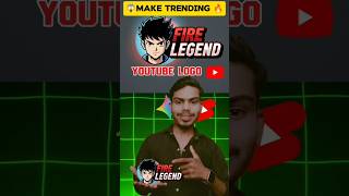 Ctreate a Trending logo for YouTube channel 👍 #createyoutubelogo #youtubelogokaisebannye #shorts