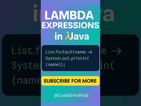 Lambda Expressions in Java 🔥 | Simplify Code with Functional Interfaces!