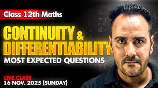 Continuity & Differentiability - Most Expected Questions 🔥 | Class 12 Maths | Ushank Sir