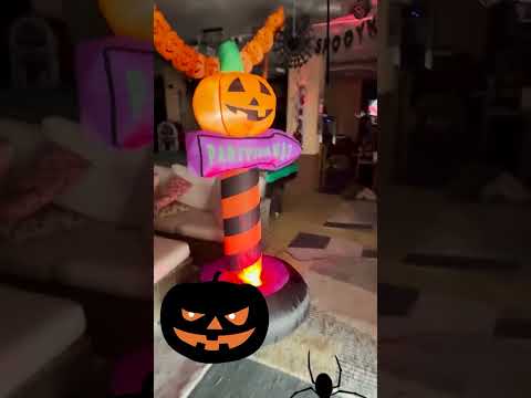 Preparing for Halloween  - Halloween inflatable