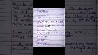 Application for improvement Examin board ofclass 10th and 12th