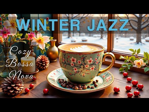 Relaxing Winter Jazz Music ~ Cozy Bossa Nova Christmas Piano | Smooth Lounge Ambiance