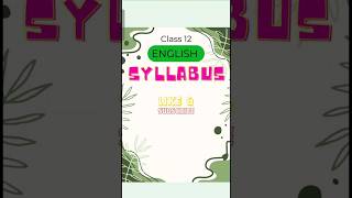 class 12th English syllabus 2025-26 #cbse #syllabus #trending #boardexam