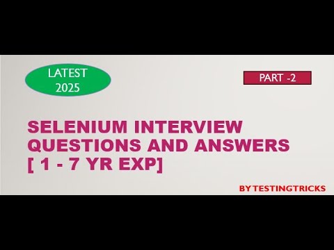 Selenium Interview Questions and Answers | Automation Testing Interview Questions For Experience