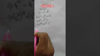 Exponential Equation | #shortvideo #shortmaths #shorts #short #viralmaths #maths #matholympaid