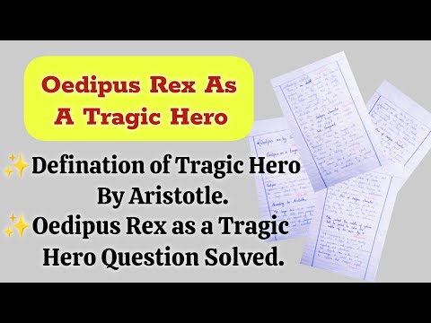 Oedipus as a Tragic Hero in Sophocles’ Oedipus Rex | Oedipus Rex as a Tragic Hero Question Solved.
