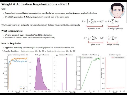 How to Regularizing with Weight & Activation Regularizations | Deep Learning