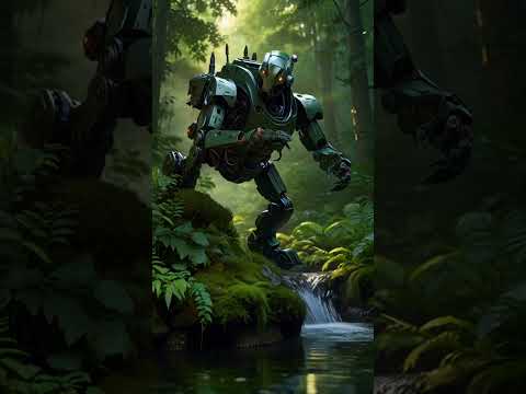 The Rise of Forest Robots 🌳🤖✨ Nature’s Defenders   #aiartwork #forest #robot #shorts #shortvideo