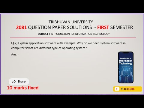 Introduction to information technology | First semester | 2081 Qno.2