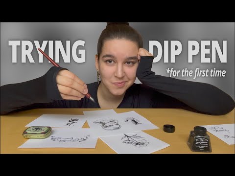 How to draw with a dip pen - Calligraphy & Drawing - tips, mistakes, advices tutorial for beginners