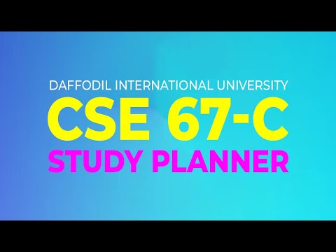 DIU CSE 67_C Study Planner