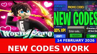 *NEW CODES February 14, 2026* World // Zero ⚔️ Anime RPG ROBLOX | LIMITED CODES TIME