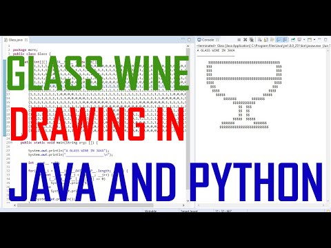Glass Wine Drawing In Java And Python
