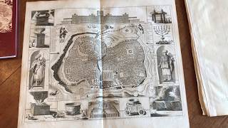Jerusalem city plan Holy Land 1714 Stoopendaal Keur decorative map vignettes