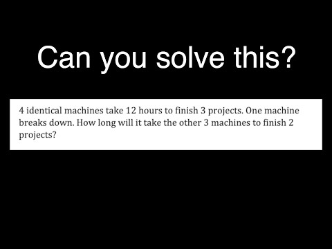 Algebra "work rate" problem, SAT, GMAT, GRE