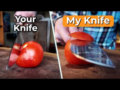 Knife Sharpening Walkthrough by Hand With Diamond Stone (best result yet!) - Real Time