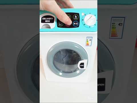 Magic Toy Washing Machine Turns White Play-Doh into Green with Paint! | ASMR Fun!