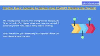 Lesson 2 Deploy a Website using ChatGPT