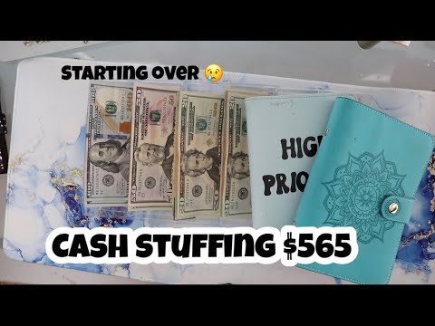 Cash envelope stuffing $565 | getting back on track
