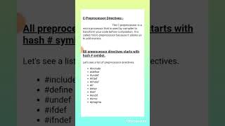 C preprocessor directives