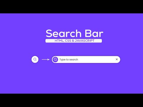 Animated search bar using HTML, CSS and JavaScript | CSS animation