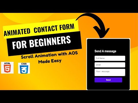 Create an Animated Form with HTML & CSS | Scroll Animations Made Easy!