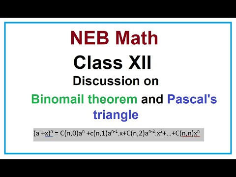 NEB Math 12 : Binomial theorem