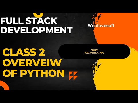Class 2 Overview of Python
