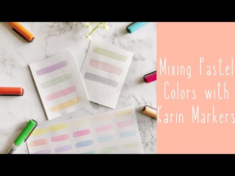 Color Mixing for Pastel Colors using Karin Markers