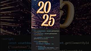Happy New Year Countdown |HTML|CSS, JAVASCRIPT  #coding #webdevlearning #shorts #frontend