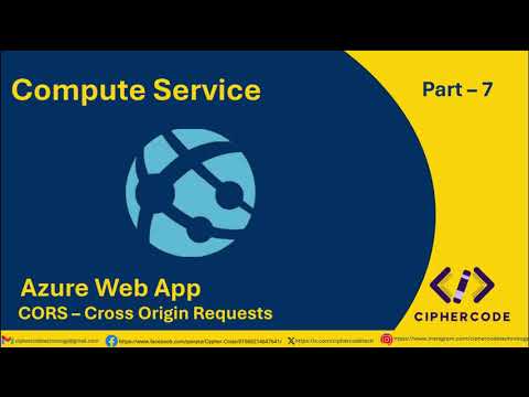 Azure | Web Apps | Cross Origin Request (CORS)
