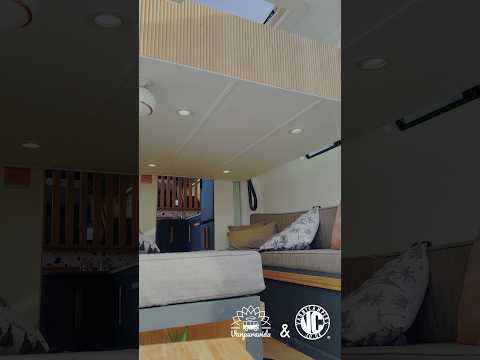 Sprinter family van. Space saving liftup electric bed !!!! #vanbuild#familyvan
