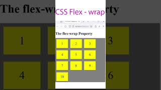 CSS Flex-wrap property #css #flex #frontend #shorts
