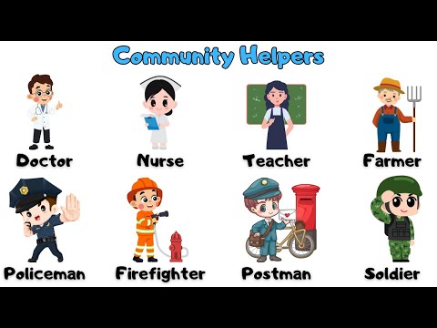 Community Helpers Names and Jobs | Educational Video for Children #kids #communityhelpers #english