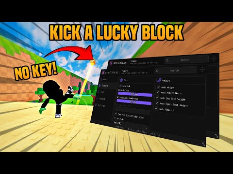 KICK A LUCKY BLOCK Script Pastebin 2026 AUTO FARM, AUTO MASTERY, SUMMON WEATHER, GODMODE (NO KEY) 