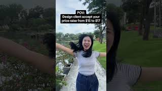 Designers after “raising” their fee be like.. 🤡 #freelancedesign #freelancedesigner #graphicdesign