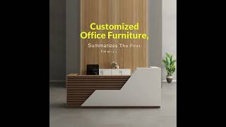 Modern Design Reception Desk   Modern Office Furniture in Dubai   MR Furniture