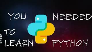 you needed to learn python right now (python tutorial)