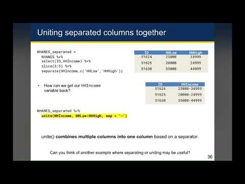 3-7 Tidy Data - Separating and Uniting Columns